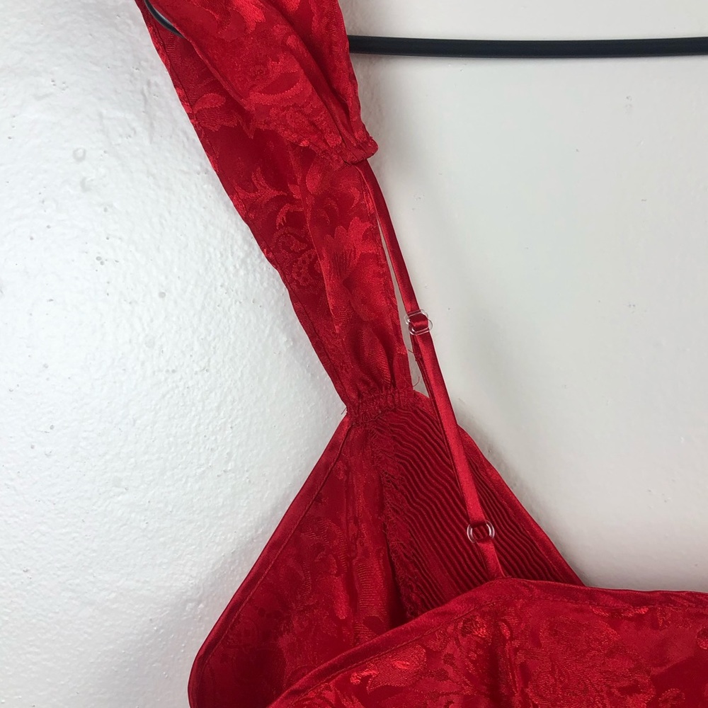 Stunning Vintage Red Lingerie Top - Picture 4 of 6